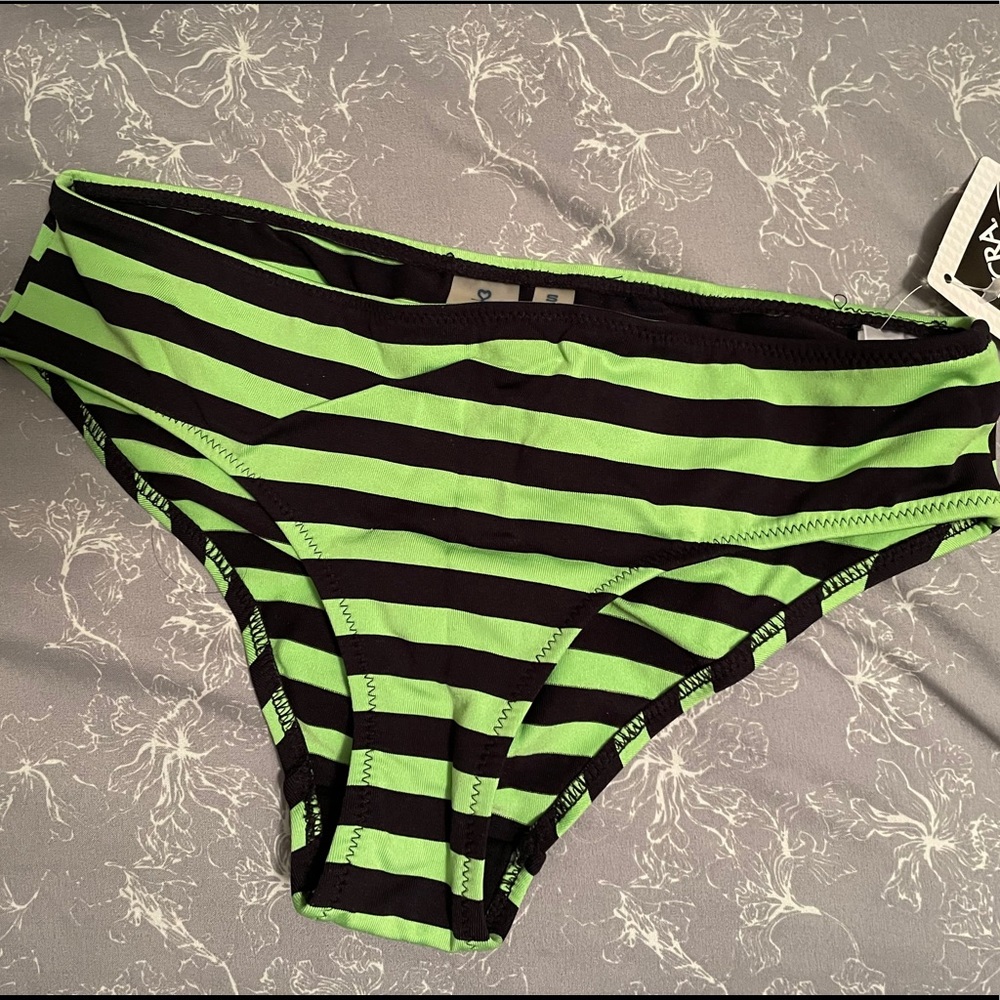 Urban Outfitters Lycra Striped Swim Suit Bottom